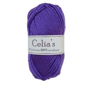 Celia's paars 100% acryl breigaren