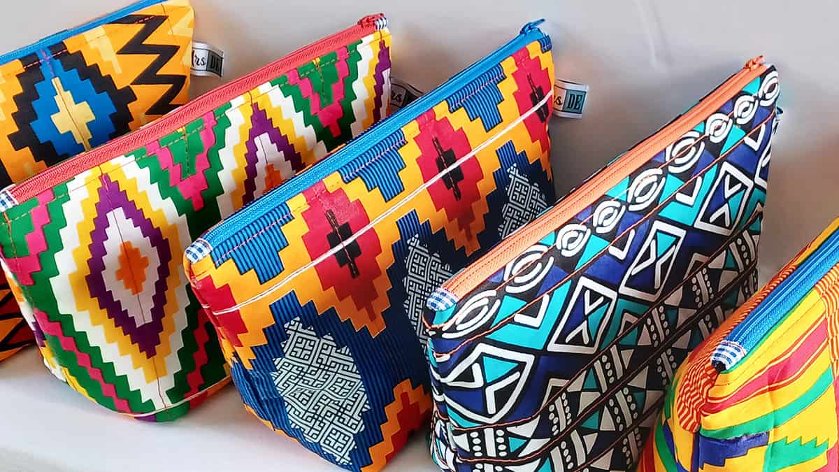leuke toilettas met Afrikaanse prints